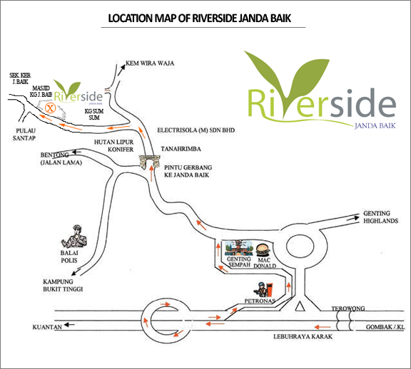 Riverside Janda Baik Location Map